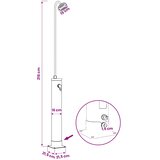  Solarni tuš s tuš glavom 20 l PVC, ABS, Legirani cink Crna | shoptok.hr