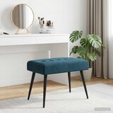  Klupa s gumbastim tkanjem Plava 60 x 40 x 45 cm Baršun | Eponuda.com