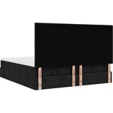 vidaXL Otomanski posteljni okvir z vzmetnicami črn 160x200 cm blago | Shoptok.si