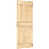 vidaXL Klizna vrata s priborom za montažu 80 x 210 cm masivna borovina | shoptok.hr