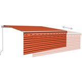 Tenda na ručno uvlačenje s roletom LED 4 5x3 m narančasto-smeđa - Šareni 4.5 x 3 m 1 | shoptok.hr