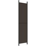 Sobna pregrada s 4 panela smeđa 200 x 220 cm od tkanine | shoptok.hr
