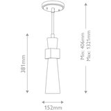 Elstead KRISTY-MP-DG-OPAL - Luster na šipci KRISTY 1xE27/40W/230V prečnik 15,2 cm u bakarnoj boji | Eponuda.com