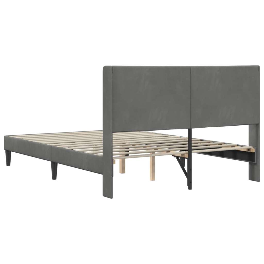  Okvir za krevet Tamno siva 120 x 200 cm Baršun - Tamno siva 120 x 200 cm | shoptok.hr