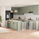 Vrata za pse s vratašcima 9 panela sklopiva 450 cm drvo topole Bijela 50 x 90 x 2 cm | shoptok.hr