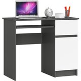 AKORD SIVI / BELO RAČUNALNIŠKI PISALNA MIZA PIXEL - DESNO, (21702677) | Shoptok.si