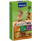 Vitakraft krekeri za patuljaste kuniće Trio-Mix - 3 x 3 kombinacije (kokice, povrće, grožđe) u