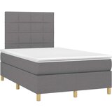  Box spring s madracem LED tamnosivi 120 x 200 cm tkanina | shoptok.hr