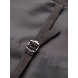 Ombre Men's elegant SLIM FIT herringbone vest - graphite | Shoptok.si