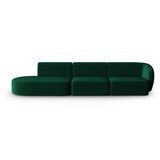 Milo Casa Zelena žametna sedežna garnitura desni kot 311 cm Paolo – Cene