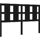 Maison Chic posteljno vzglavje - vzglavna omarica - nočna omarica črno 145,5x4x100 cm trdna borovina, (21706544) | Shoptok.si