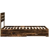  Krevetna konstrukcija Dimljeni hrast i srebrna 75 x 190 cm | shoptok.hr