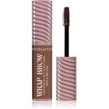 Revolution Wrap Brow Tubing Brow Gel fiksacijski gel za obrvi odtenek Warm Medium Brown 2.3 ml Cene