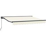  Ročno zložljivo senčilo Krem 3,5 x 2 m Poliester s PU premazom, (5000204422) | Shoptok.si