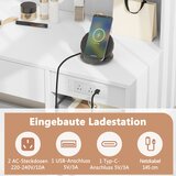 Namještaj Toaletni stolić s ogledalom i rasvjetom i stolicom, kozmetički stolić, bijeli | shoptok.hr