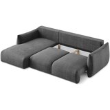 Makamii Tamno siva sklopiva kutna garnitura (s lijevim kutom/s ležaljkom) Leila – | shoptok.hr