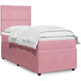 Maison Chic Box spring postelja - Vzmetna postelja z vzmetnico roza 100x200 cm žamet SL4259, (21888554) | Shoptok.si