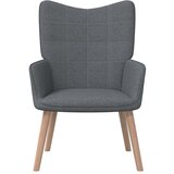 The Living Store Stol za sproščanje temno sivo blago - Stol Za Sproščanje, (21420534) | Shoptok.si