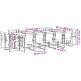  15-dijelni vrtni blagovaonski set crni od tekstilena | shoptok.hr