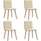 Maison Chic Jedilni stoli - Vzorci stoli 4 kosi krem blago A750, (22032454) | Shoptok.si