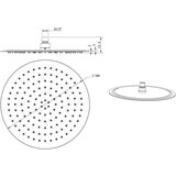 Sapho Mat crna tuš glava od nehrđajućeg čelika ø 30 cm Slim – | shoptok.hr