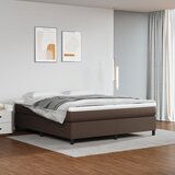 The Living Store Posteljni okvir rjav 160x200 cm umetno usnje - Box Spring Posteljni Okvir, (21438712) Cene