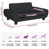  Krevet za pse crna 70 x 45 x 33 cm baršunasti | shoptok.hr