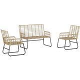 vidaXL Vrtni set za objed 3 pcs Crna, Antracit 113 x 69 x 83 cm | shoptok.hr