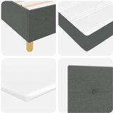 Box Spring Krevet s Madracem i Klupom Tamno Siva 100x200 cm Tkanina | shoptok.hr