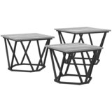  Kava Stol 3 pcs Siva Sonoma Inženjerska drva i čelik | Eponuda.com