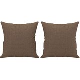  Kavč dvosed z blazinami rjav 140 cm blago | Shoptok.si