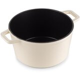 Rosmarino Lonac od lijevanog željeza s poklopcem Blacksmith’s 1,8 l - 20 cm, bež | shoptok.hr