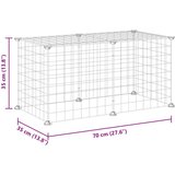  Kavez za kućne ljubimce s 8 panela crni 35 x 35 cm čelični | shoptok.hr