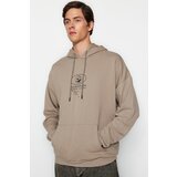 Trendyol Sweatshirt - Brown - Oversize cene