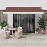 vidaXL Tenda na ručno uvlačenje smeđa 400 x 300 cm Cijene