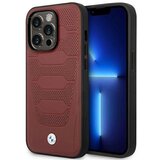 BMW OVITEK USNJENI SEDEŽI VZOREC ZA MAGSAFE ZA IPHONE 14 PRO MAX BURGUNDY, (21898170) | Shoptok.si