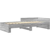  The Living Store Posteljni okvir siva sonoma 75x190 cm inženirski les - Posteljni Okvir, (21497085) | Shoptok.si