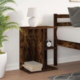 vidaXL Nočna mizica dimljeni hrast 46,5x29x61 cm inženirski les | Shoptok.si