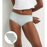 DIM LES POCKETS COTTON BOXER 3x - Women's cotton panties 3 pcs - white - grey - light green | Shoptok.si