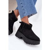 Boto Women's Low Slip-On Insulated Snow Boots with Fur Black Mavelle | Shoptok.si