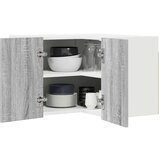 vidaXL Viseča omarica Riga Siva Sonoma in bela 57 x 57 x 40 cm | Shoptok.si