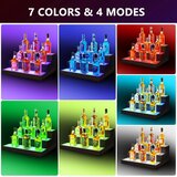 BEARUT 3-nivojsko stojalo za steklenice z RGB LED-osvetlitvijo | Shoptok.si