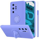 Cadorabo Ohišje, združljiv s Huawei v tekoči lahki vijolični barvi - zaščitni pokrov iz fleksibilnega silikona TPU z obročem, (20586779) | Shoptok.si