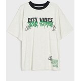 Sinsay Pamučna oversize majica s grafitnim printom | shoptok.hr