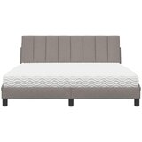 Krevet s madracem Hanko smeđesivi 160x200 cm tkanina | Eponuda.com