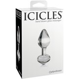 Icicles br. 44 - stožasti stakleni analni dildo (proziran) | shoptok.hr