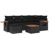 vidaXL 7-dijelni set vrtnih sofa od poliratana s jastucima crni | shoptok.hr