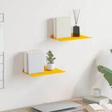  Lebdeća polica Zidne 2 pcs Žuta 30 x 18 x 2,5 cm Čelik | shoptok.hr