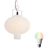 QAZQA Smart buiten hanglamp wit 35cm met rode stekker incl. Wifi A60 - Pion | Shoptok.si