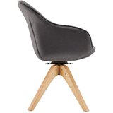 Bessagi Home naslanjač leonie, temno siva, žamet, vrtljiv | Shoptok.si